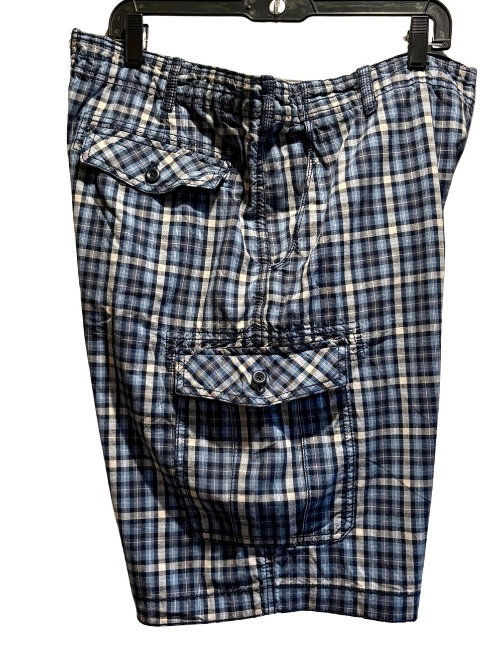 Timberland Blue and White Plaid Shorts Size 38 Men’s Cotton Utility Casual